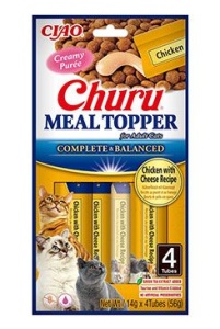 Churu Meal Topper Recompensa Cremoasa Reteta Pui si Branza 4 buc - Img 1