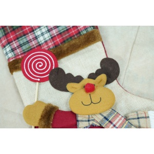 Ciorap Cadouri,Flippy,cu model ren,crem, marimea 20x40 cm, textil, interior - Img 2