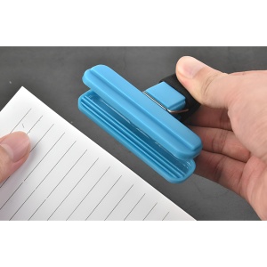 Cleste Multifunctional pentru Sigilarea Pungilor, Flippy, din Plastic, Mentine Alimentele Proaspete, 7x6.5 cm, Albastru - Img 6