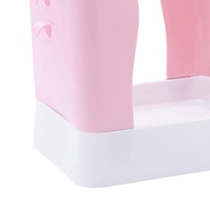 Cos de Gunoi Extensibil, Flippy, din Plastic, Reglabil, Pliabil, Versatil, pentru Bucatarie, Baie sau Birou, Cos Universal, 21x25x17 cm, Roz Alb - Img 5