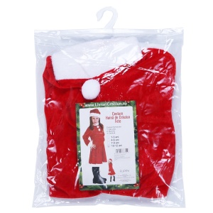 Costum Craciunita Flippy® Fata, 10-12 ani, 3 piese, Catifea - Img 2