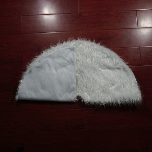Covor pentru bradul de Craciun White Haipai, diametru 90 cm, blana cu o grosime 2.5 - 3 cm, alb - Img 6