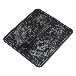 Covoras de Masaj pentru Picioare, EMS, 4 Niveluri de Intensitate, Incarcare USB, Ecran LED, Telecomanda Inclusa, Negru - Img 1