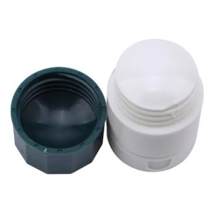 Cutie Pastile Multifunctionala, Flippy, 4 in 1, Pahar Apa, Taiere, Sfaramare, Depozitare, Compact, ABS cu Lama din Inox, Alb/Verde, 8.7x6.2x4.1 cm - Img 5