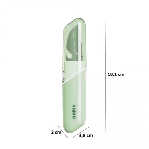 Cutit de Fructe Multifunctional, Flippy, Razatoare, Curatator Fructe-Legume, Deschizator de Sticle, 18.1x3.8x2cm, Verde - Img 6