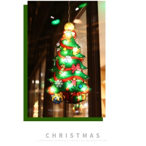 Decoratiune de Craciun pentru fereastra Flippy, brad, cu LED-uri, 26 cm, alb cald - Img 3