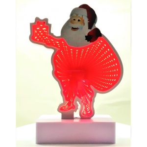 Decoratiune Luminoasa cu Baterii/USB Neon Model Mos Craciun 20 cm Alb Rece - Img 1