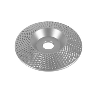 Disc arcuit, argintiu, de rindeluit lemn, 84mm - Img 1