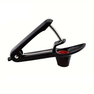 Dispozitiv de Scos Samburi, Flippy, Manual, cu 1 Gaura, pentru Cirese/Masline, 20.5 x 3.8 x 13 cm, din ABS+Otel Inoxidabil, cu Maner, Negru - Img 1
