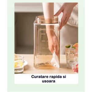 Dozator portabil pentru bauturi Flippy, 3.5 litri, capac etans, duza deschidere/inchidere, recipent din plastic, gradat, filtru, maner, 29.7 x 14.1 x 14.4 cm, pentru diverse bauturi, alb - Img 5