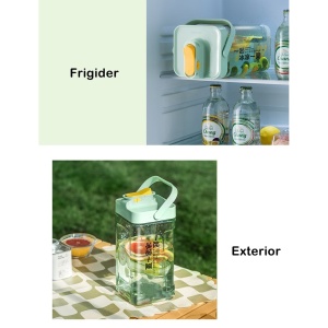 Dozator portabil pentru bauturi Flippy, 3.5 litri, capac etans, duza deschidere/inchidere, recipent din plastic, gradat, filtru, maner, pentru diverse bauturi, 29.7 x 14.1 x 14.4 cm, verde - Img 5
