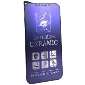 Folie de Protectie, Flippy, pentru iPhone 15 Plus, Ceramic Anti-Blue, 9H, Protectie Ochi, Anti-Soc, Mov - Img 4