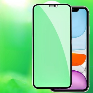 Folie de Sticla Securizata pentru Apple iPhone 15 Pro, Flippy, Lumina Verde Anti-Blue Ray, Auto-Aplicare, Protectie Completa 9D, Verde - Img 3