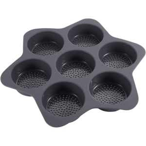 Forme de Silicon pentru Copt, Flippy, 7 Forme Rotiunde, pentru Burgeri si Prajituri, 38.5 x 4 cm, Negru - Img 7