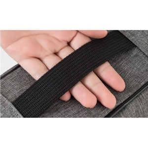 Geanta Flippy pentru Depozitare Acte si Documente, Facturi, Carduri, cu Cod de Securitate, 2 Compartimente, Impermeabila, 37 x 10.5 x 27 cm, Gri - Img 8