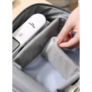 Geanta Organizatoare Flippy, Pentru Cabluri si Accesorii, Portabila, Impermeabila, 24,5 x 18 x10cm, Gri - Img 6