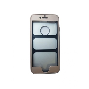 Husa Apple iPhone 6 Plus Full Silicone 360 Auriu + Folie de protectie - Img 4
