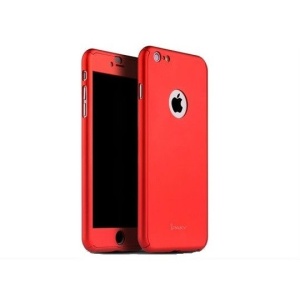 Husa Apple iPhone 7 IPAKY Full Cover 360 Rosu + Folie Cadou - Img 2