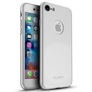 Husa Apple iPhone 8 Full Cover 360 Argintiu + Folie Cadou - Img 2