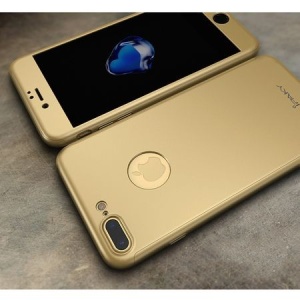 Husa Apple iPhone 8 Plus IPAKY Full Cover 360 Auriu + Folie Cadou - Img 10