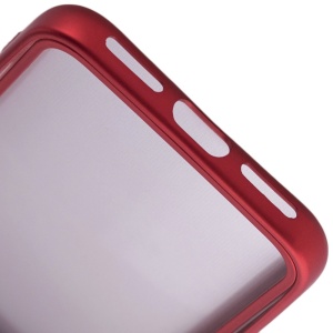 Husa Apple iPhone X Full Silicone 360 Rosu + Folie de protectie - Img 3