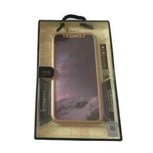 Husa Apple iPhone X IPAKY Full Cover 360 Auriu + Folie Cadou - Img 5