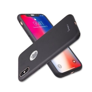 Husa Apple iPhone X IPAKY Full Cover 360 Negru + Folie Cadou - Img 10