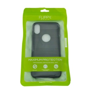 Husa Apple iPhone X Tpu, carbon, Negru - Img 4