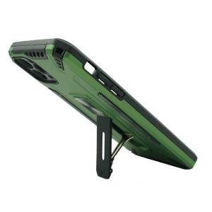 Husa de protectie Flippy compatibila cu Apple iPhone 11 Defender Model 4 cu suport, Verde deschis - Img 6