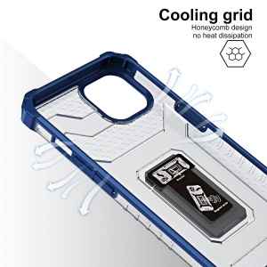 Husa de protectie Flippy compatibila cu Apple iPhone 13 Acrylic Armor cu suport Albastru - Img 4