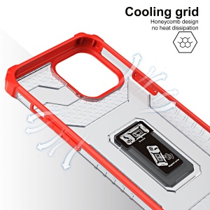 Husa de protectie Flippy compatibila cu Apple iPhone 13 Pro Max Acrylic Armor cu suport Rosu - Img 4