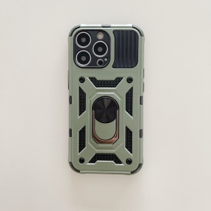 Husa de protectie Flippy compatibila cu Apple iPhone 13 Pro Max Defender Model 4 cu suport,Verde - Img 3