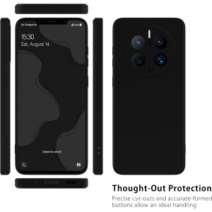 Husa de Protectie, Flippy, pentru Huawei Mate 50 Pro, Liquid Silicone, cu Microfibra pe Interior, Protectie Antisoc, Compatibil Incarcare Wireless, Negru - Img 6