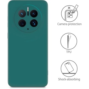 Husa de Protectie, Flippy, pentru Huawei Mate 50 Pro, Liquid Silicone, cu Microfibra pe Interior, Protectie Antisoc, Compatibil Incarcare Wireless, Verde - Img 4