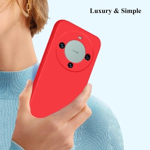 Husa de Protectie, Flippy, pentru Huawei Mate 60 Pro, Liquid Silicone, cu Microfibra pe Interior, Protectie Antisoc, Compatibil Incarcare Wireless, Rosu - Img 3