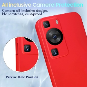Husa de Protectie, Flippy, pentru Huawei P60 Pro, Liquid Silicon, cu Microfibra pe Interior, Protectie Antisoc, Compatibil Incarcare Wireless, Rosu - Img 8