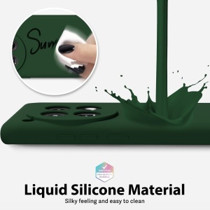 Husa de Protectie, Flippy, pentru OnePlus 12 5G, Liquid Silicone, cu Microfibra pe Interior, Protectie Antisoc, Compatibil Incarcare Wireless, Verde - Img 5