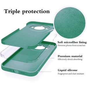 Husa de Protectie, Flippy, pentru Realme 11 Pro Plus, Liquid Silicone, cu Microfibra pe Interior, Protectie Antisoc, Compatibil Incarcare Wireless, Verde - Img 2