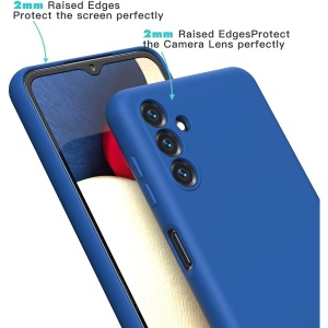 Husa de Protectie, Flippy, pentru Samsung Galaxy A35, Liquid Silicone, cu Microfibra pe Interior, Protectie Antisoc, Compatibil Incarcare Wireless, Albastru - Img 6