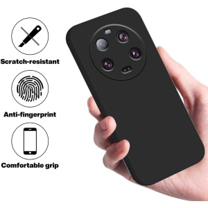 Husa de Protectie, Flippy, pentru Xiaomi 14 Ultra, Liquid Silicone, cu Microfibra pe Interior, Protectie Antisoc, Compatibil Incarcare Wireless, Negru - Img 5