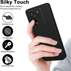 Husa de Protectie, Flippy, pentru Xiaomi Redmi 13T, Liquid Silicone, cu Microfibra pe Interior, Protectie Antisoc, Compatibil Incarcare Wireless, Negru - Img 4