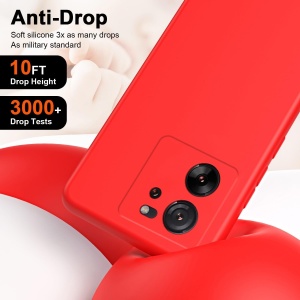 Husa de Protectie, Flippy, pentru Xiaomi Redmi 13T, Liquid Silicone, cu Microfibra pe Interior, Protectie Antisoc, Compatibil Incarcare Wireless, Rosu - Img 5