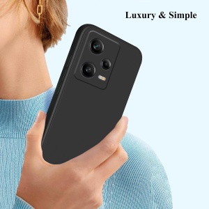 Husa de Protectie, Flippy, pentru Xiaomi Redmi Note 12 Pro 5G, Liquid Silicone, cu Microfibra pe Interior, Protectie Antisoc, Compatibil Incarcare Wireless, Negru - Img 7