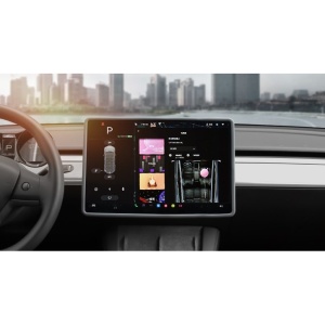 Husa de Protectie Margini Ecran Frontal Tesla, Flipp, Compatibil cu Tesla Model 3/Y, din TPE, Gri - Img 5