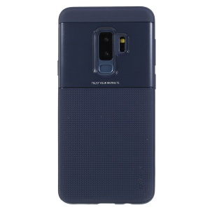 Husa de protectie pentru Samsung Galaxy S9 Plus Ipaky Elegant Grid Design TPU Hybrid Albastru - Img 3