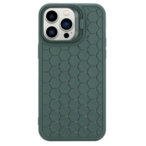 Husa de Protectie TPU, Flippy, pentru Apple iPhone 14 Pro, 3D Cube, cu Inel, Protectie Camera, Antisoc, Antizgariere, Antialunecare, Acoperire Completa, Verde - Img 4