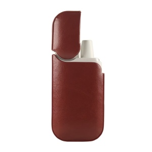 Husa Flippy pentru IQOS 2.4 Plus, Capac de Protectie, Anti Soc si Zgarieturi, din Piele Ecologica, 43 g, 12 x 6 x 2.5 cm, Maro - Img 1