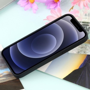 Husa MagSafe liquid large hole magnetic shell pentru Apple iPhone 13, Full Cover, Liquid Silicone, Magnetica, Incarcare Wireless, Flippy, Negru - Img 4