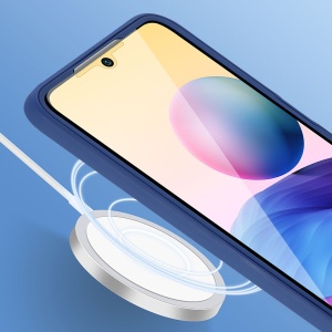 Husa Max Defence pentru Samsung Galaxy A53 5G, Bumper Albastru, Fata Dubla Transparenta, Protectie Antisoc Full 360 ( fata, spate, margini ), Flippy - Img 5