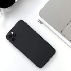 Husa protectie compatibila cu Apple iPhone 11 Pro Liquid Silicone Case Negru - Img 5